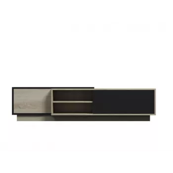 Cama TV skrinka SIGMA1 180 dub Sonoma/čierna lesklá