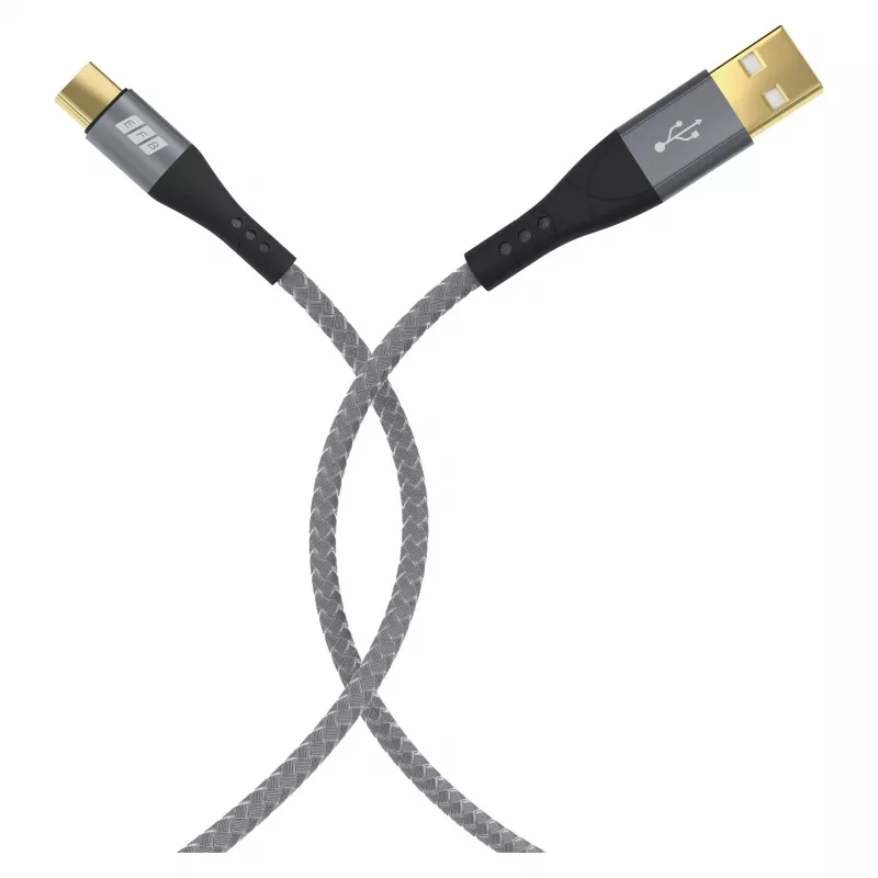EFB Elektronik USB-A na USB-C kábel 60 W QC 3 A sivý – kábel – digitálny/dáta (USB-AC-00002)