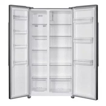 Side-by-Side chladnička MPM MPM-427-SBS-05/NL — 472 l, No Frost, invertor, LED displej, biela, 900×1770×590 mm