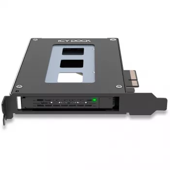 ICY Dock ToughArmor MB111VP-B - mobilný úložný rám - pre M.2 / M.3 SSD mobilný rám - 2,5 palca (6,4 cm) - NVMe - PCIe 4.0 x4 - čierna (MB111VP-B)