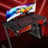 Počítačový stôl Subsonic SA5706 čierny rovný PVC 120x60 cm