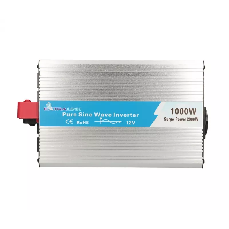 Napäťový menič Extralink OPIP-1000W 12V 230V 1000W čistá sínusovka