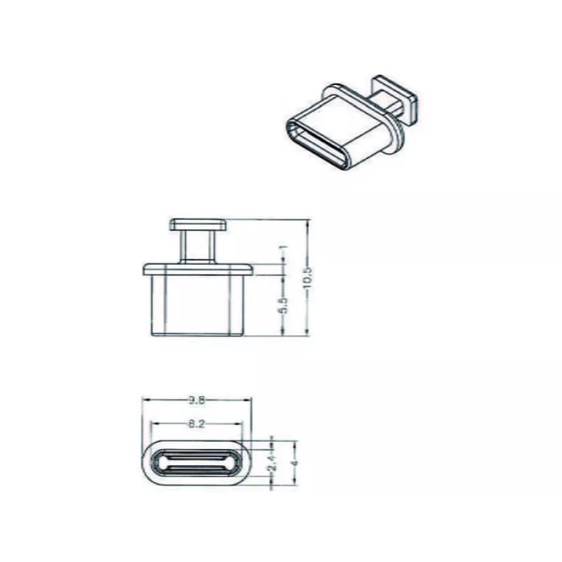 Ochranná krytka konektora samica DeLOCK 64013 USB Type-C čierna