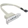 Slotový plech USB 2.0 DeLOCK 0,5 m