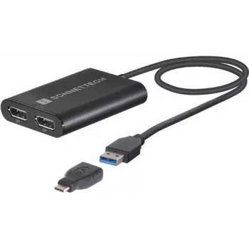 Sonnet USB3-DDP4K video kábel adaptér USB Type-A 2 x DisplayPort čierny (USB3-DDP4K)