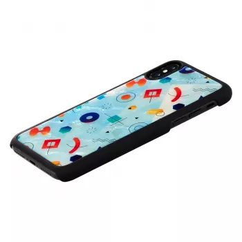 Obal na smartphone iKins pre iPhone XS / XS Max, dizajn čierneho kameňa, ochranný kryt zadnej strany