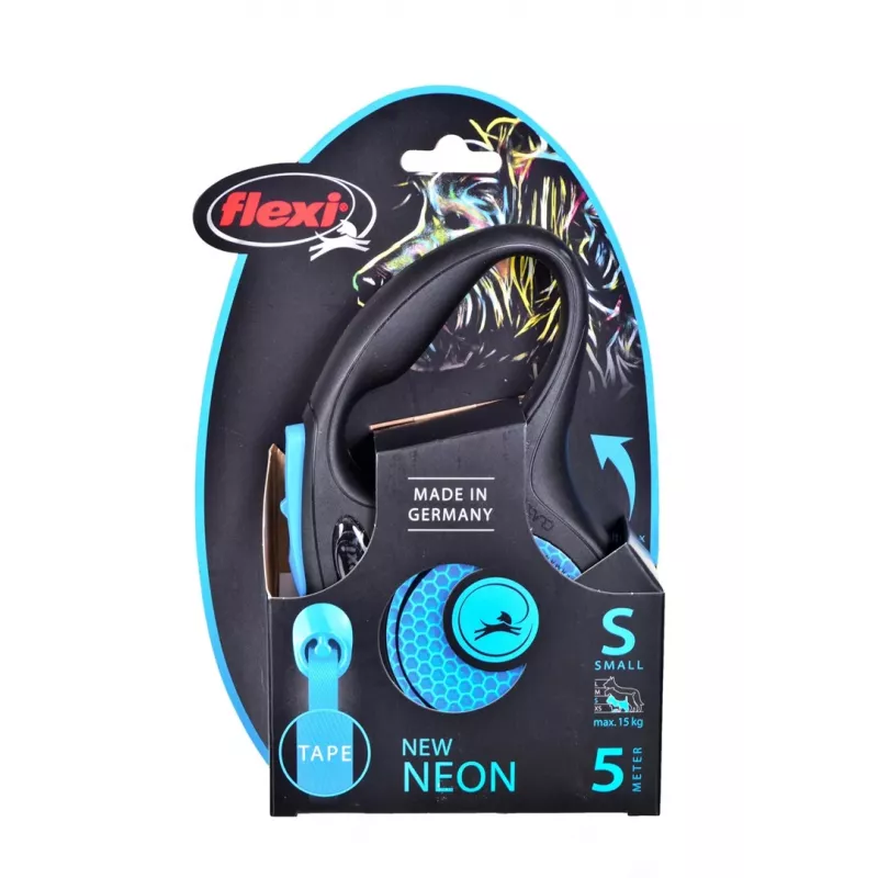Flexi neu Neon S 5 m psie vodítko s automatickým navíjaním