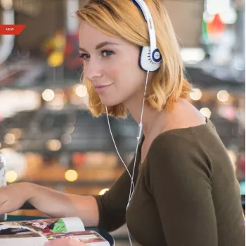 Koss KPH30i Slúchadlá Káblová čelenka Modrá, Biela