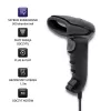 Laserová čítačka čiarových kódov 1D CCD Qoltec 50866, USB, čierna