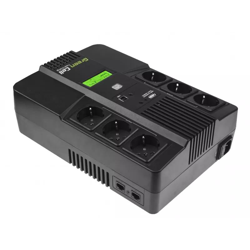 Green Cell AiO 800VA LCD UPS neprerušiteľné napájanie Line-Interactive 0,8 kVA 480 W 6 zásuviek