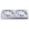 240 mm ARGB Infinity Mirror ventilátor Jonsbo ZA-240 biely, dva 120 mm ventilátory, podpora PWM
