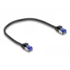 Sieťový kábel DeLOCK RJ45 Cat.6A S/FTP tenký 0.25m čierny