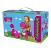 Skákacia hračka Jamara HoppyDoo Dino s krídlami ružová s pumpou 466008