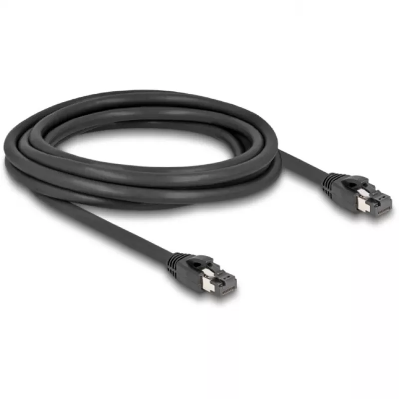 DeLOCK RJ45 sieťový kábel Cat.8.1 S/FTP 3 m 40 Gbit/s čierny