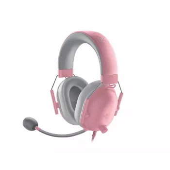 Headset Razer Blackshark V2 X káblový binaurálny herný headset, 3,5 mm, virtuálny 7.1, 32 Ω, penové náušníky, ružová