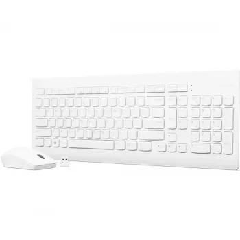 Full-size mechanická klávesnica a myš sada Lenovo GX30W75336 — USB + Bluetooth, QWERTZ, biela