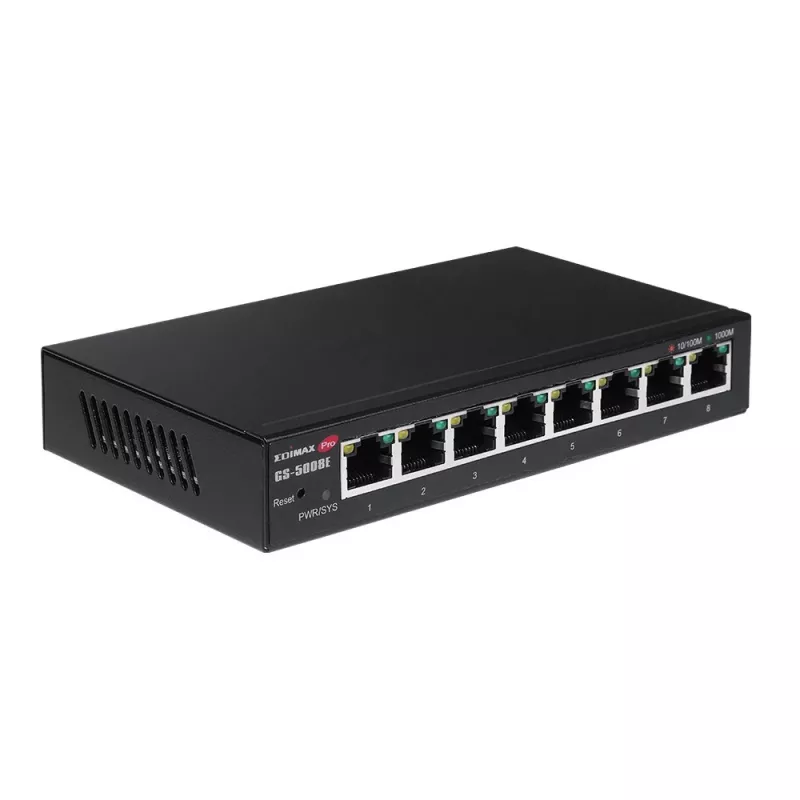 Edimax GS-5008E sieťový switch Managed Gigabit Ethernet (10/100/1000) čierny