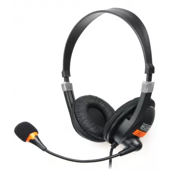 NATEC Drone headset káblový s hlavovým mostom telefonovanie/hudba čierna, oranžová