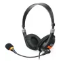 NATEC Drone headset káblový s hlavovým mostom telefonovanie/hudba čierna, oranžová