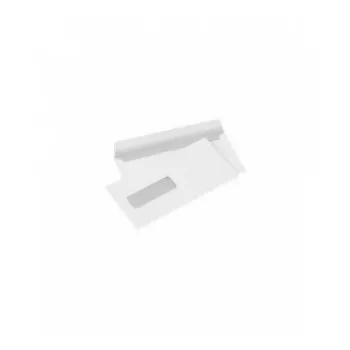 Obálka s okienkom (30x90 mm) vľavo, stred, E65 (DL), 110x220 mm, 80 g, biela, balenie 1000 ks