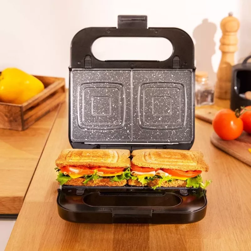 Cecotec sendvičovač | Rock’nToast 4in1 | 1000 W | počet platní 4 | čierny