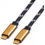 ROLINE GOLD USB4 Gen3x2 40Gbit/s kábel C-C ST/ST 100W 1m - kábel - digitálny/dátový (11.02.9038)