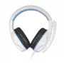 Steelplay HP44 drôtový herný headset, biely/modrý, PS5