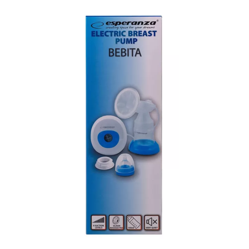 Esperanza BEBITA ECM001B Elektrická odsávačka mlieka, 150 ml, modrá