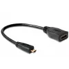 HDMI kábel DeLOCK 65391 0,23m typ A na typ D čierny