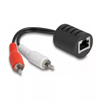 DeLOCK 87857 audio kábel 2 x RCA RJ-45 čierna červená biela