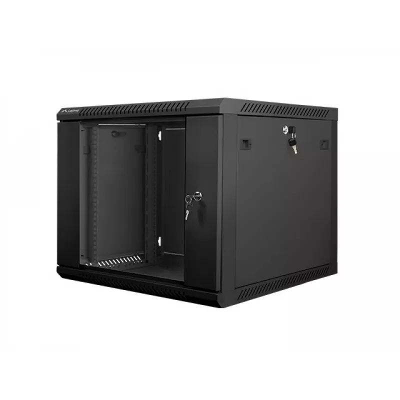 Nástenné puzdro LANBERG 9U 19 palcov WF01-6609-10B, 600×600×507 mm, 60 kg, IP20, čierne
