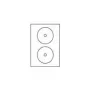 Avery – etikety na CD/DVD – biela – 117 mm okrúhle – 50 etikiet (25 listov x 2) (L7676-25)