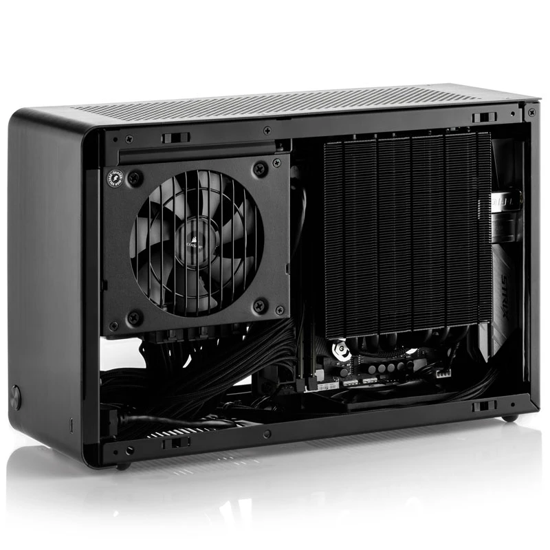 DAN Cases A4-SFX V4.1 - strieborná + Alpenföhn čierna Ridge - 120 mm
