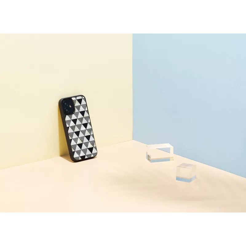 Ochranné puzdro iKins pre Apple iPhone 12 mini, pyramídová štruktúra, čierne