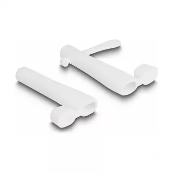 DeLOCK krytka proti prachu pre USB Type-C konektor samec a Apple Lightning konektor samec sada 2 ks biela