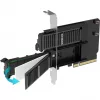 PCIe adaptérová karta icybox MB312M4P-B — 2× M.2 NVMe na PCIe 4.0 x8 (bifurkácia)