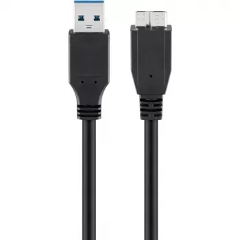 USB-A na Micro-USB-B kábel GOOBAY 95026 — 1,8 m, konektor samec na konektor samec, čierny
