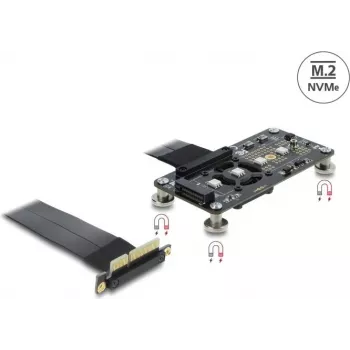 DELOCK PCI Express 3.0 x4 na M.2 Key M adaptér, 10 cm kábel, model 64357