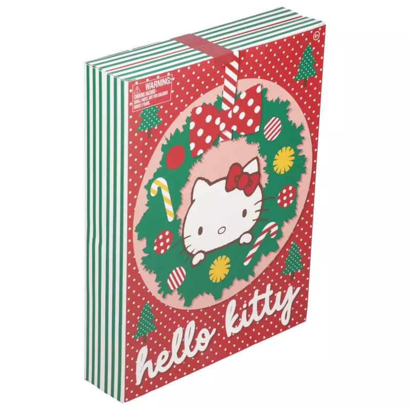Adventný kalendár Paladone Hello Kitty papiernictvo 24-dňový set s každodennými darčekmi papiernictva