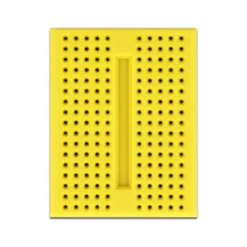 Nepájivá doska DELOCK 18320 — plastová prototypovacia doska, žltá, 36×46×10 mm