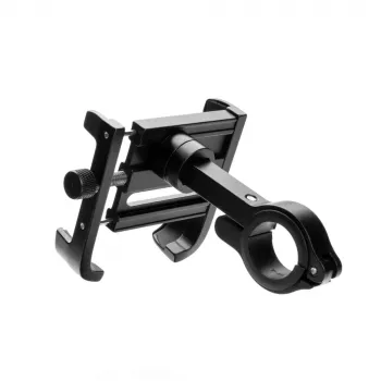 Držiak na tablet a smartfón FIXED Holder Fixed Bikee ALU 2 nastaviteľný 360° čierny, hliník, nastaviteľný upínací držiak