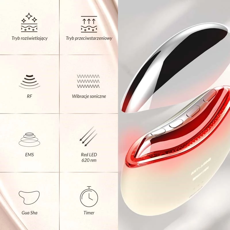 Neno Beauty AURI 5-in-1 prístroj na spevnenie tváre a krku
