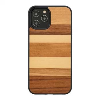 Puzdro na telefón man and wood pre iPhone 12 Pro Max, čierny piesok