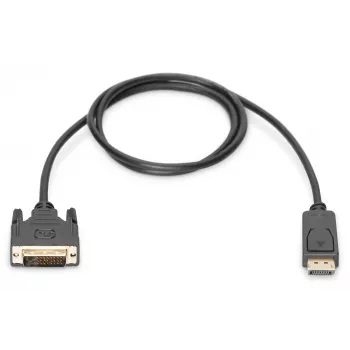 Assmann DisplayPort adaptérový kábel. DP - DVI (24+1) M/M. 1,0 m. s uzamknutím. Kompatibilný s DP 1.2. UL. CE. modrý (AK-340301-010-S)