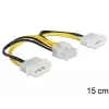 Interný napájací kábel DeLOCK 83410 0,15 m EPS 8-pol Molex 3-pol