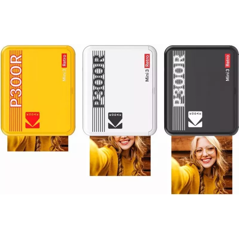 Kodak Mini 3 Square Retro Pass Photo Printing Technology tlačiareň žltá