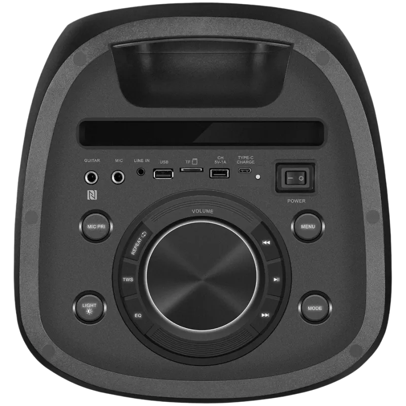 Reproduktor SVEN PS-1050, čierny (200W, TWS, Bluetooth, FM, USB, microSD, LED displej, 7200mAh)