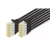 Digitus DK-1644-A-050-BL-10 Prepojovací kábel CAT 6A S/FTP 5 m, čierny, balenie 10 ks