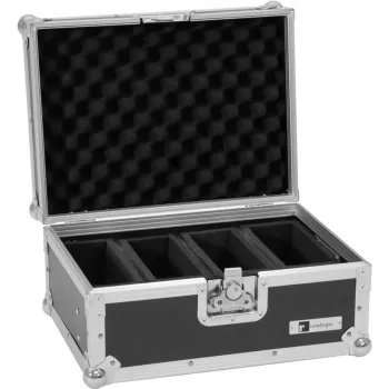 Flightcase Roadinger EC-4AC pre 4× AKKU flat Light Series – ochranné puzdro