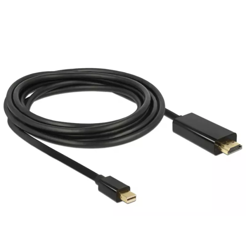 Video kábel adaptér DeLOCK 83698 Mini DisplayPort na HDMI 1 m čierny